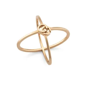 Gucci GG Running 18ct Rose Gold Ring D