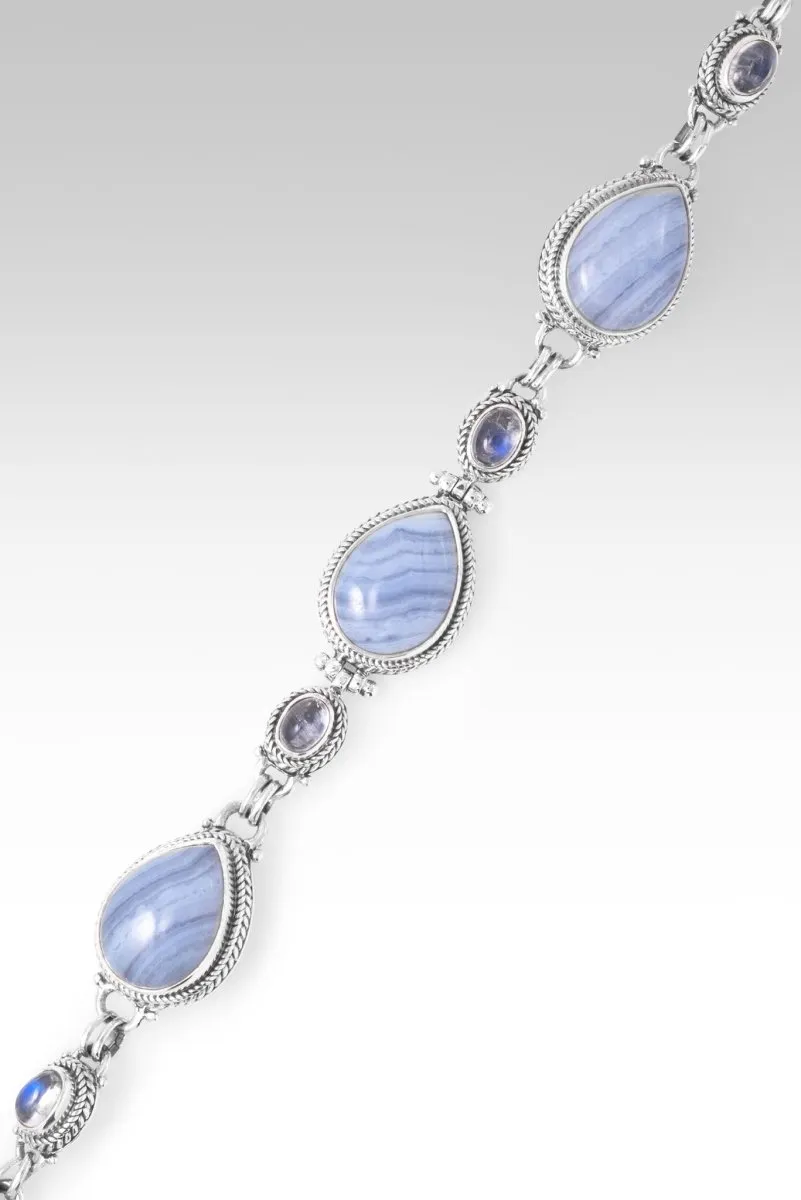 Healing Balance Bracelet? in Blue Lace Agate & Rainbow Moonstone