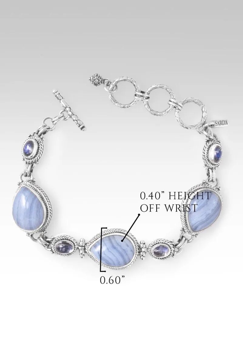 Healing Balance Bracelet? in Blue Lace Agate & Rainbow Moonstone