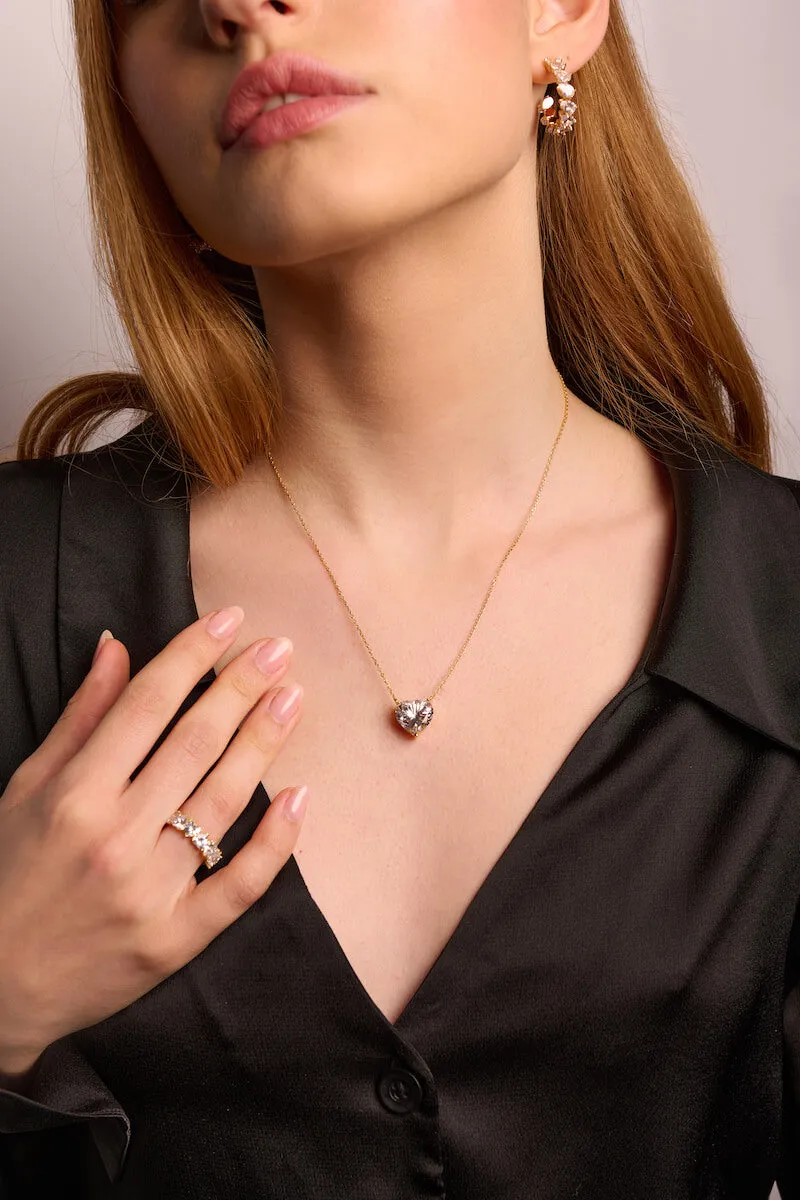 Heart-cut Pendant Necklace
