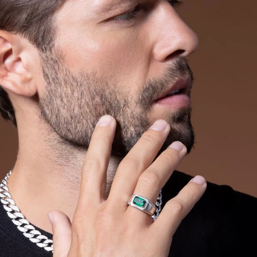 Jagger Gemstone Ring in Emerald