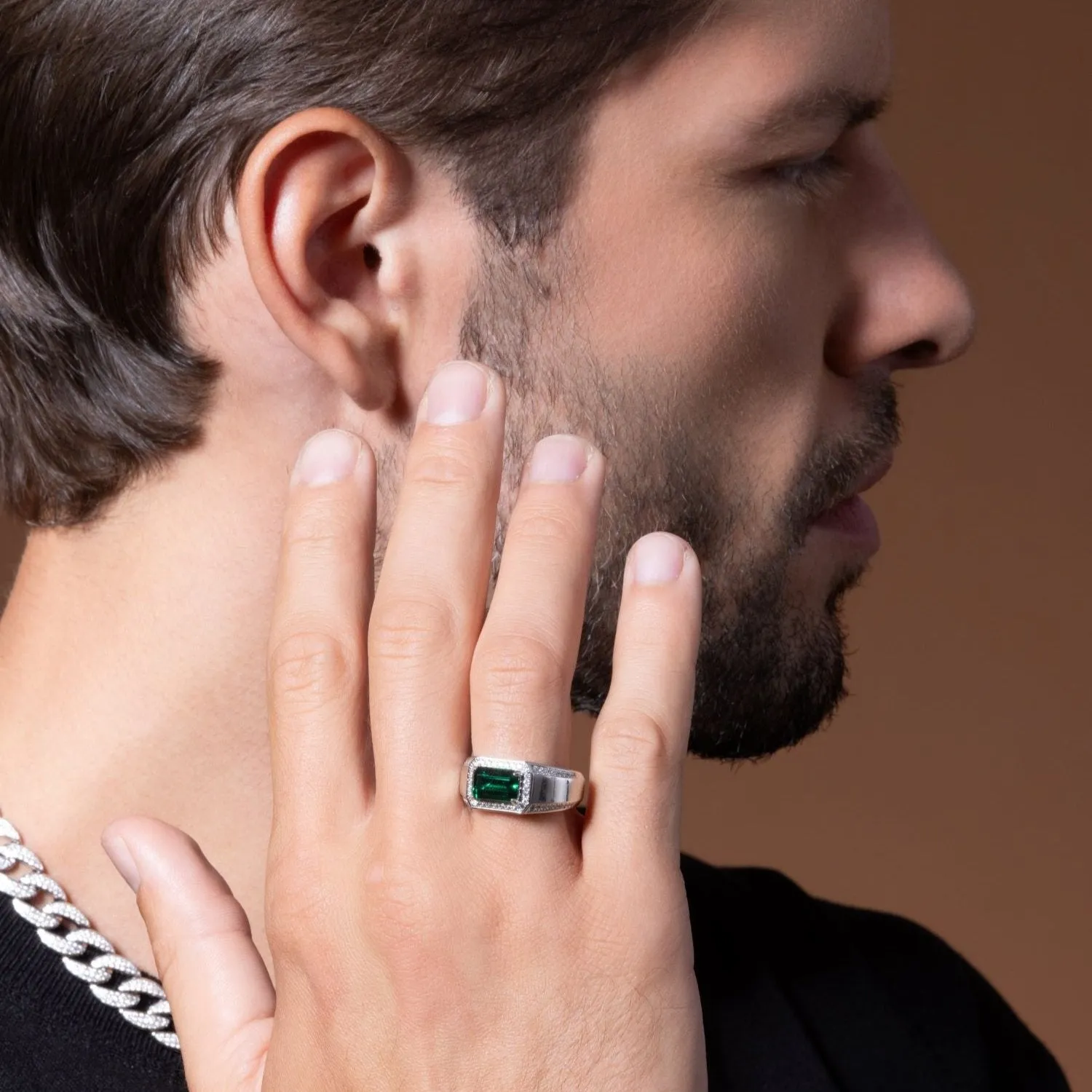 Jagger Gemstone Ring in Emerald
