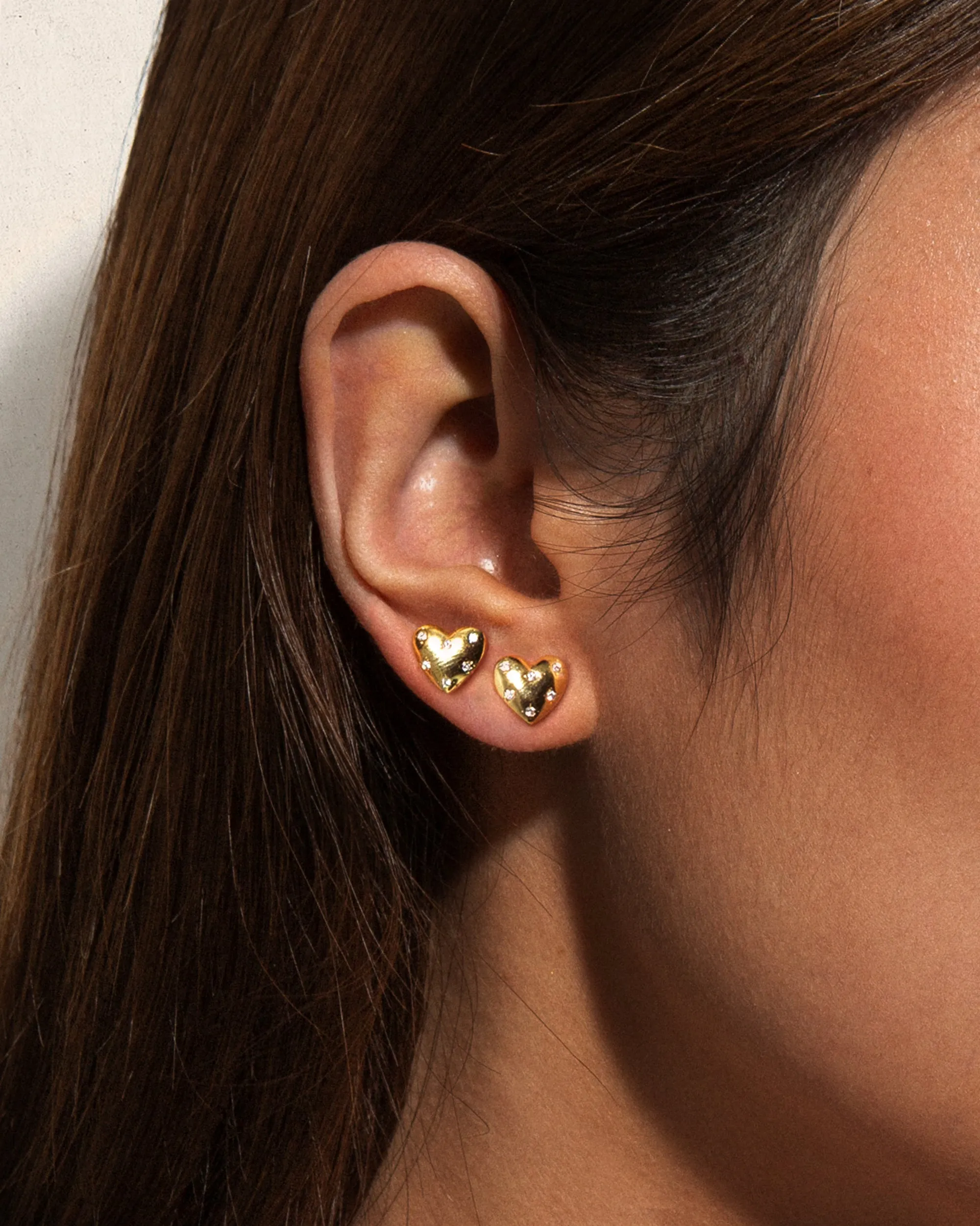 Juliette Heart Stud Earrings