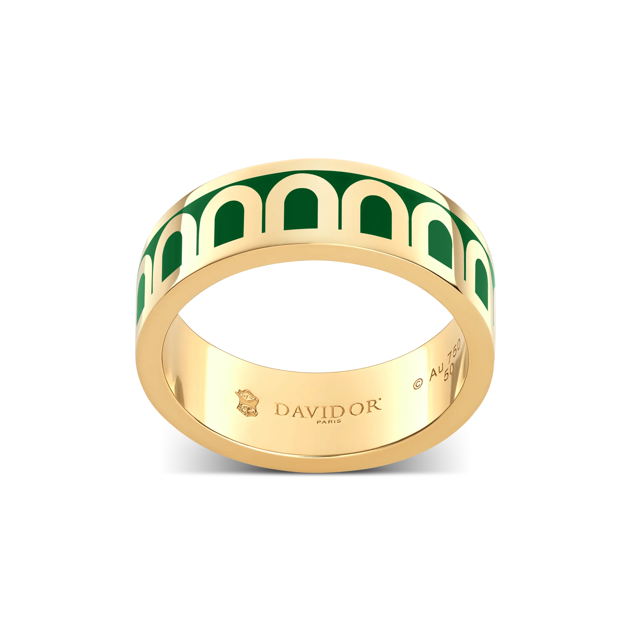 L'Arc de DAVIDOR Ring MM, 18k Yellow Gold with Palais Royal Lacquered Ceramic