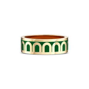 L'Arc de DAVIDOR Ring MM, 18k Yellow Gold with Palais Royal Lacquered Ceramic