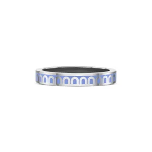 L'Arc de DAVIDOR Ring PM, 18k White Gold with Hortensia Lacquered Ceramic