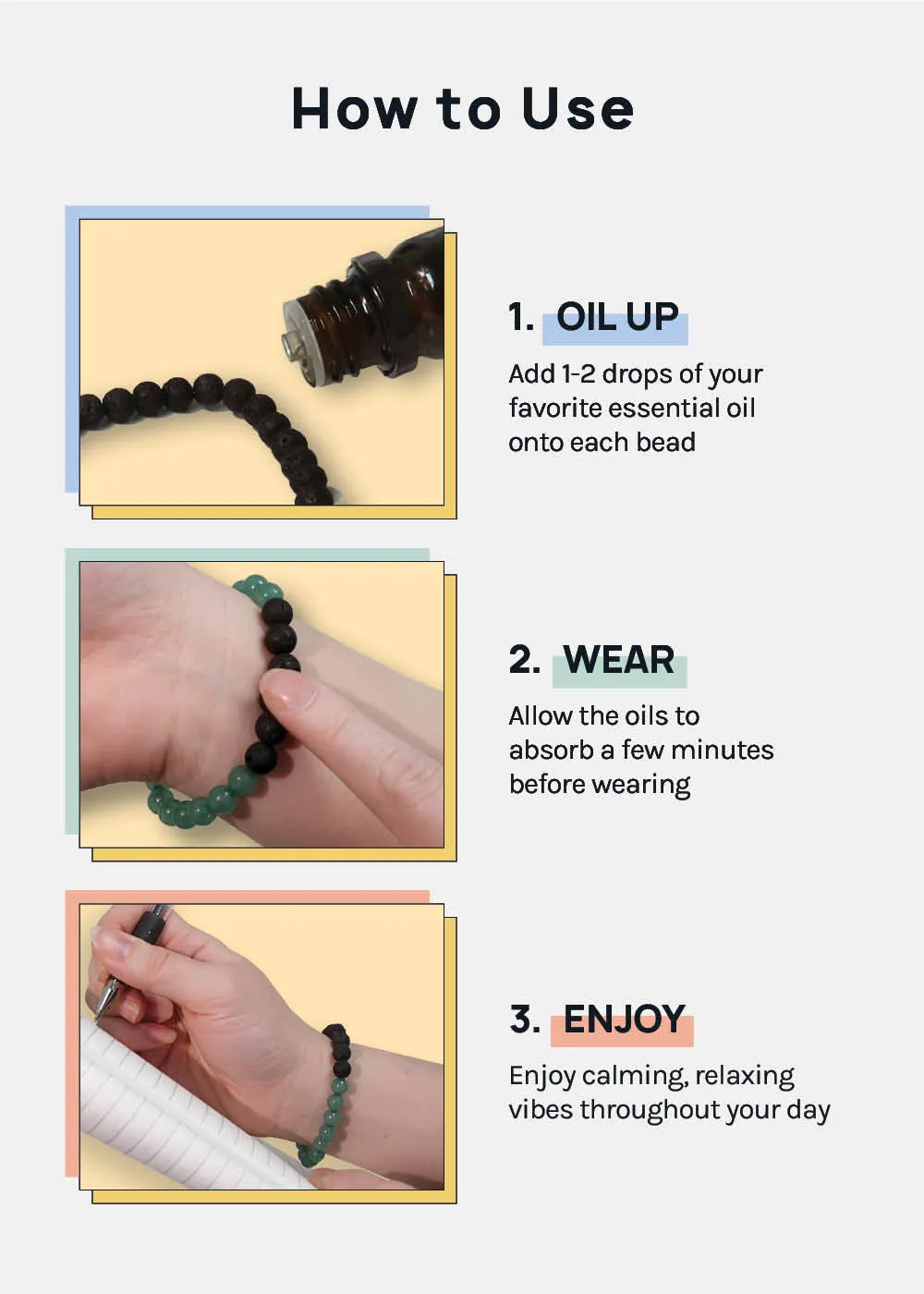 Lava Rock Essential Oil Diffusing Bracelet