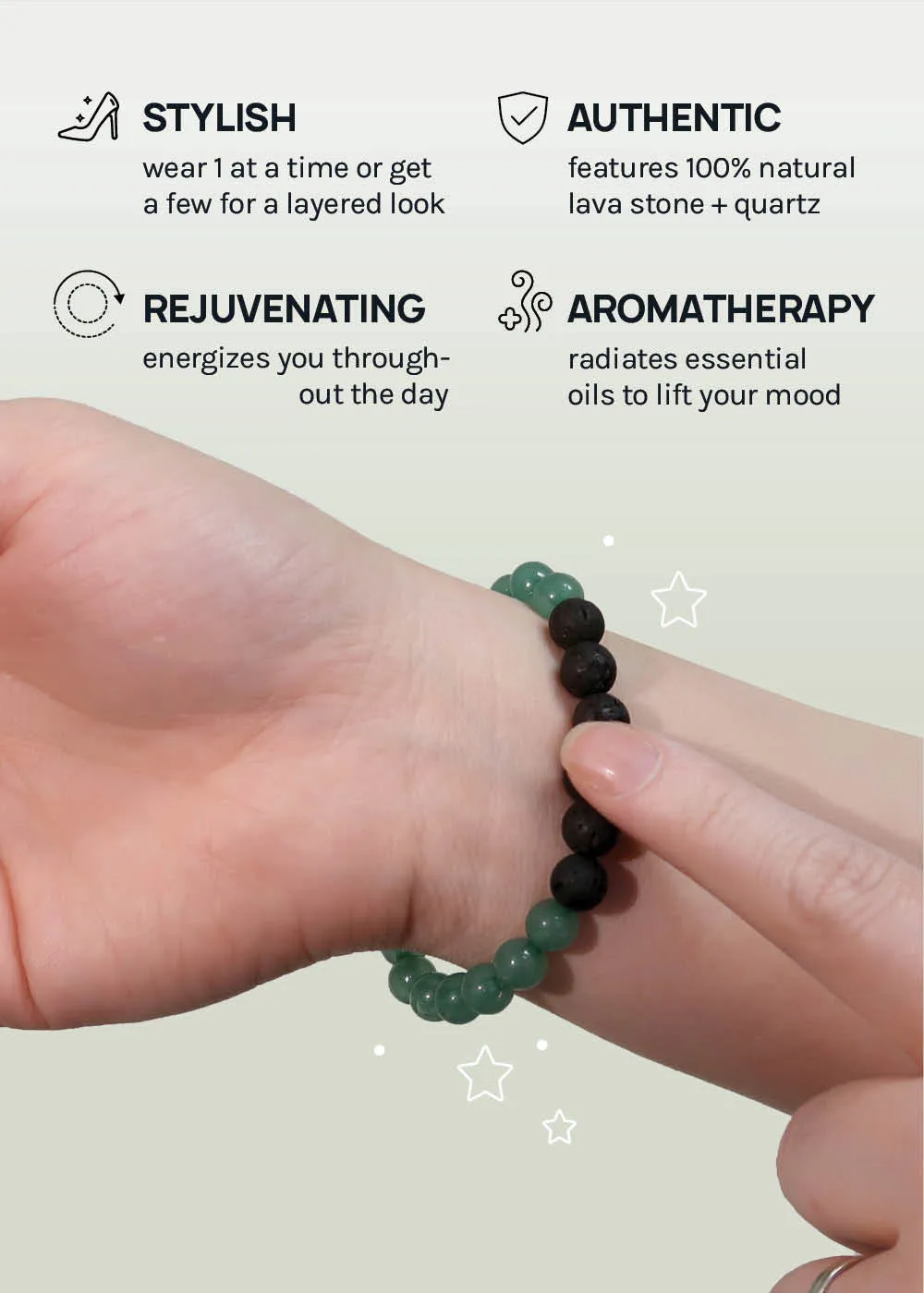 Lava Rock Essential Oil Diffusing Bracelet