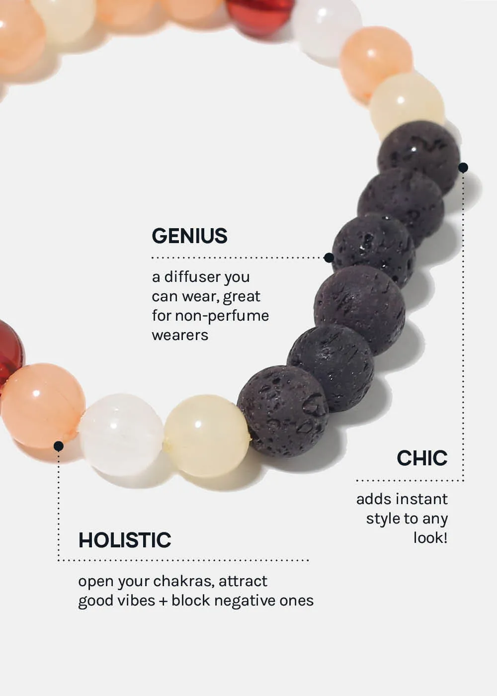 Lava Rock Essential Oil Diffusing Bracelet