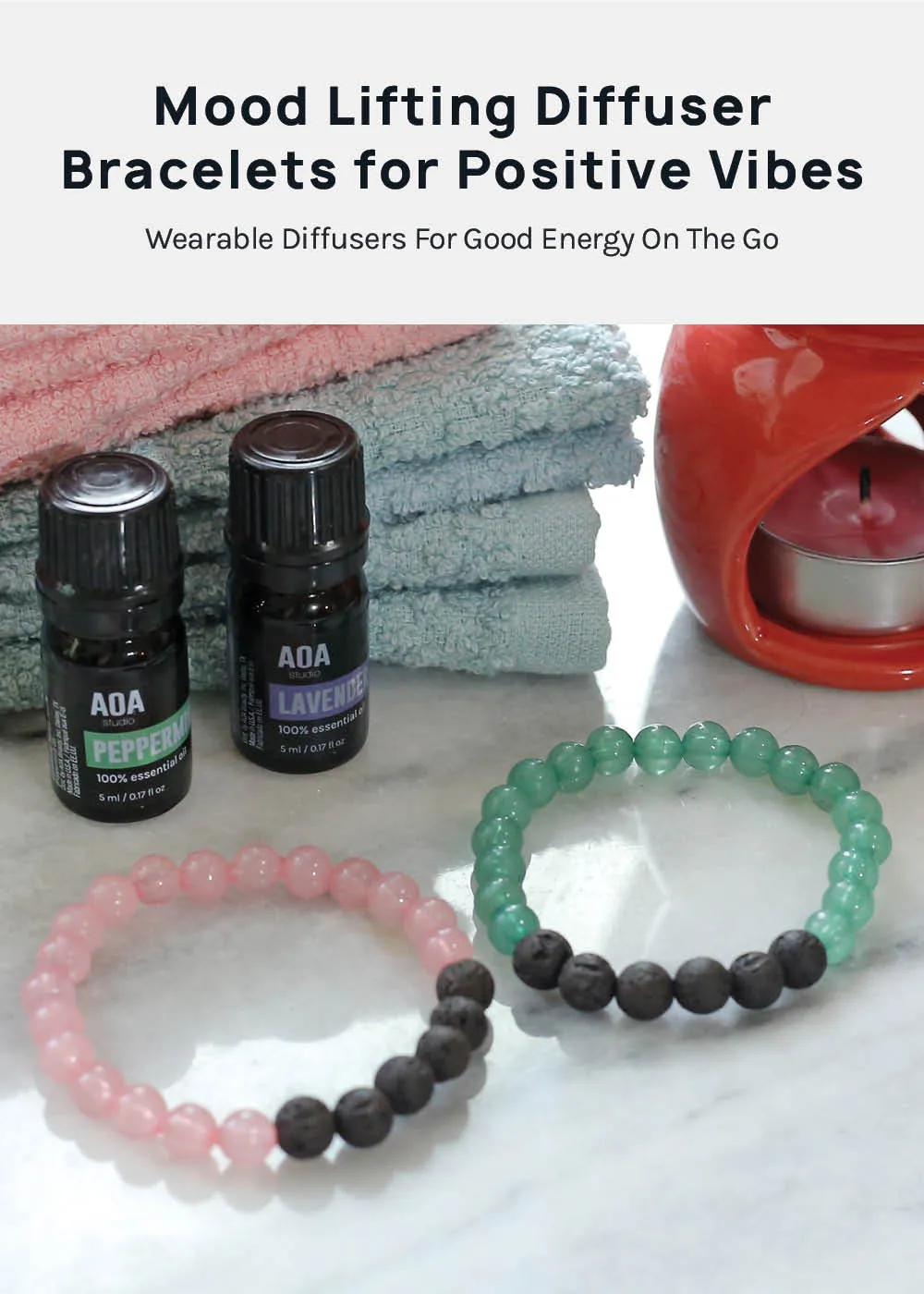 Lava Rock Essential Oil Diffusing Bracelet