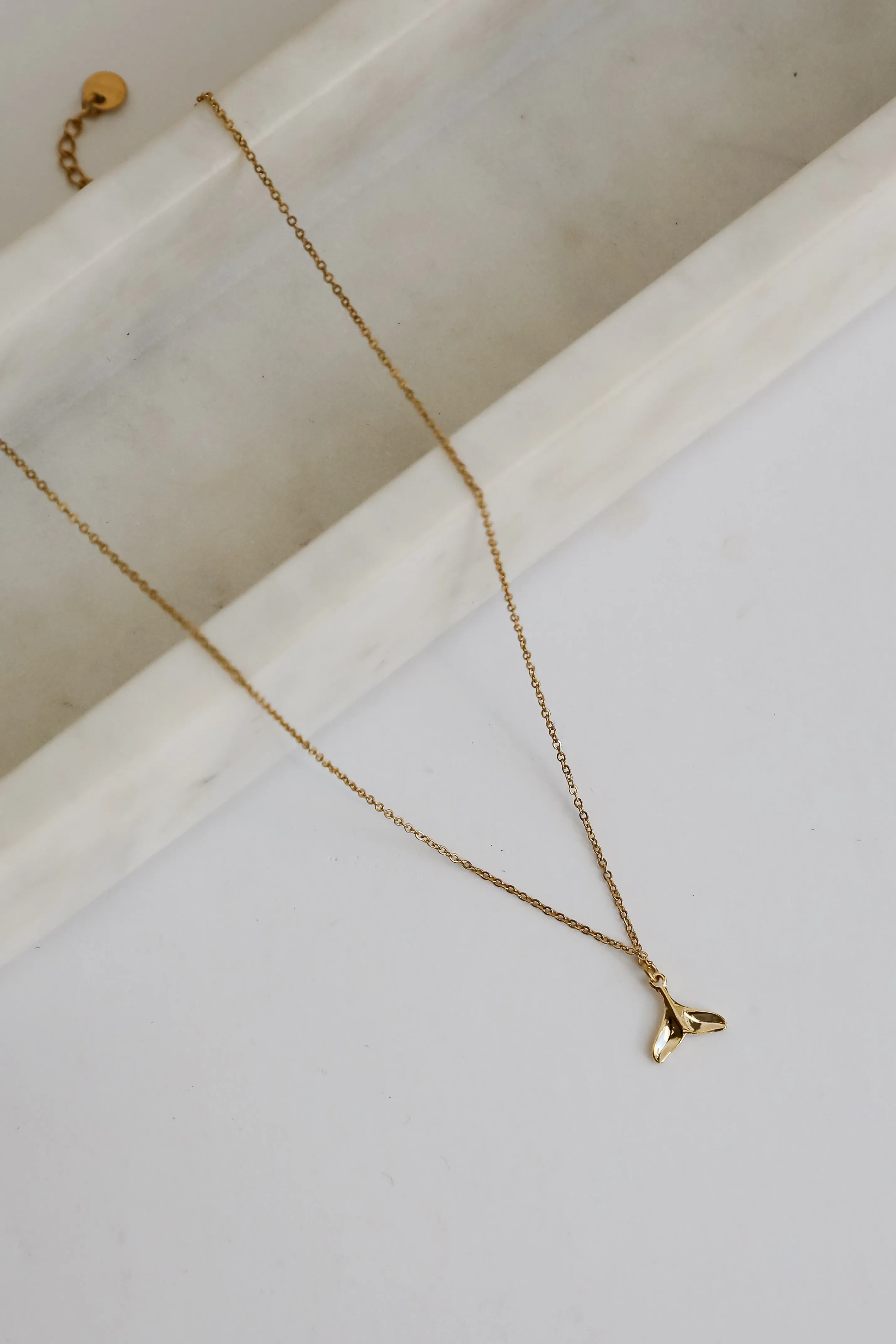 Leah Gold Tail Charm Necklace