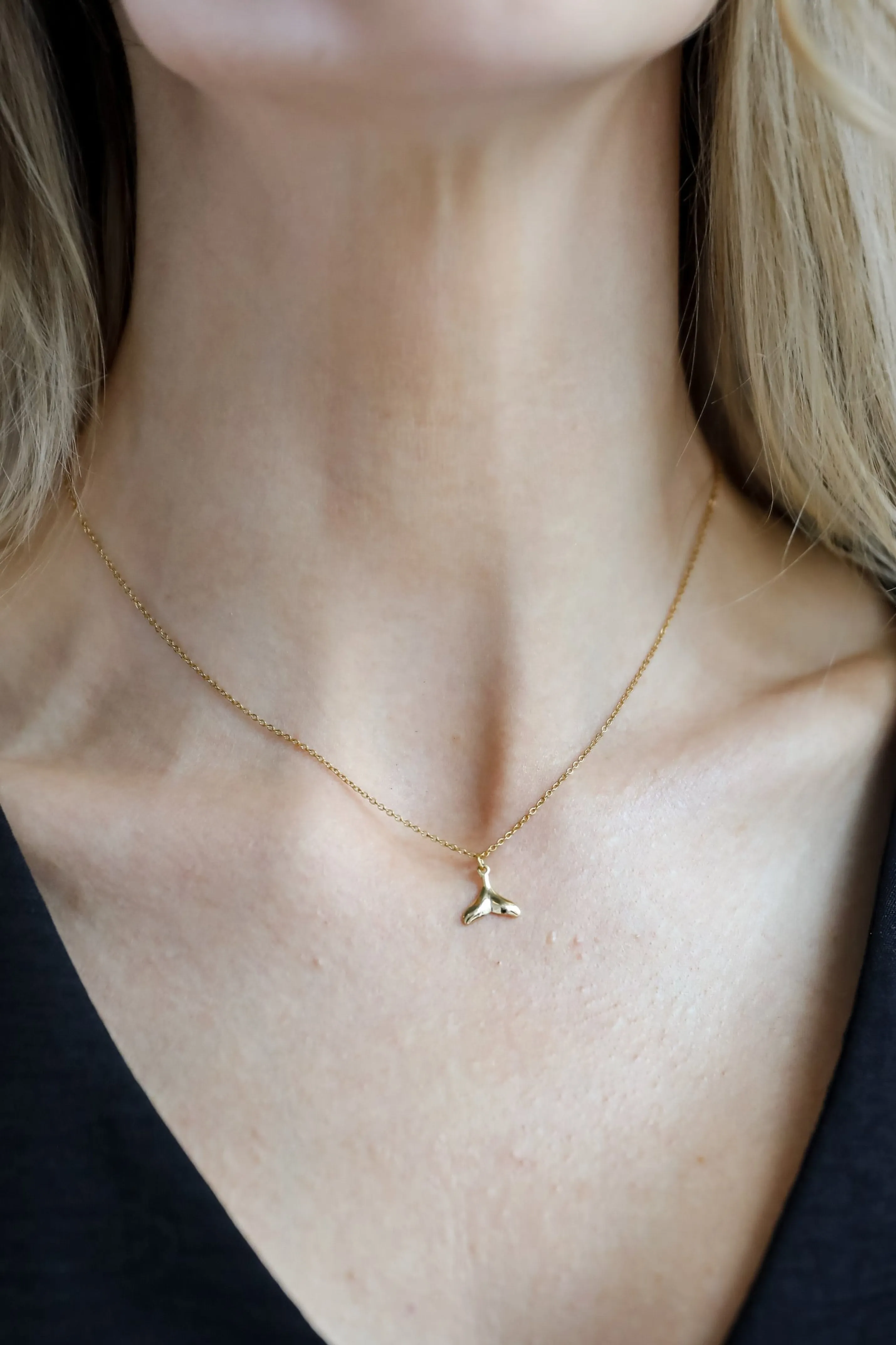 Leah Gold Tail Charm Necklace