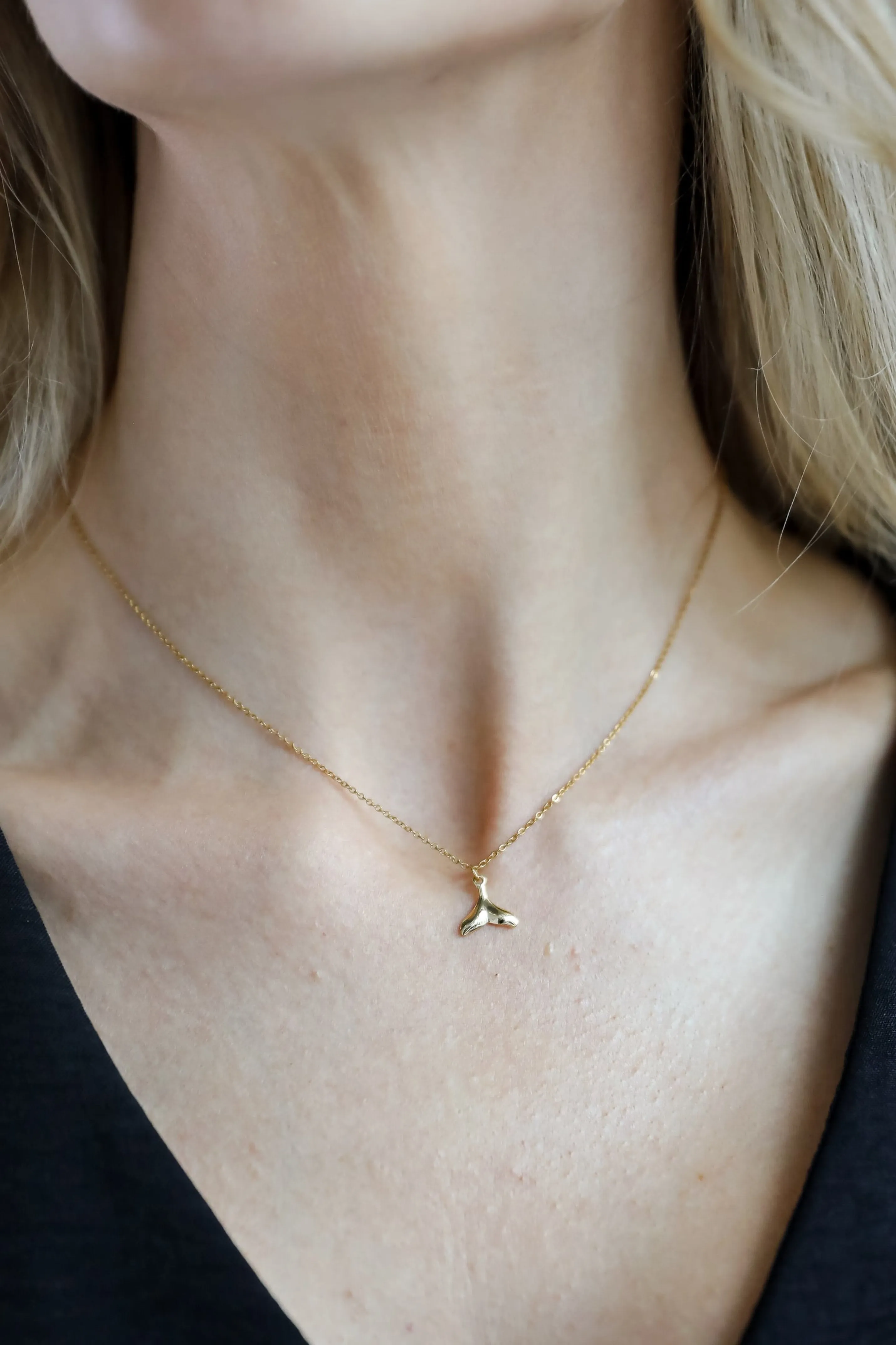 Leah Gold Tail Charm Necklace