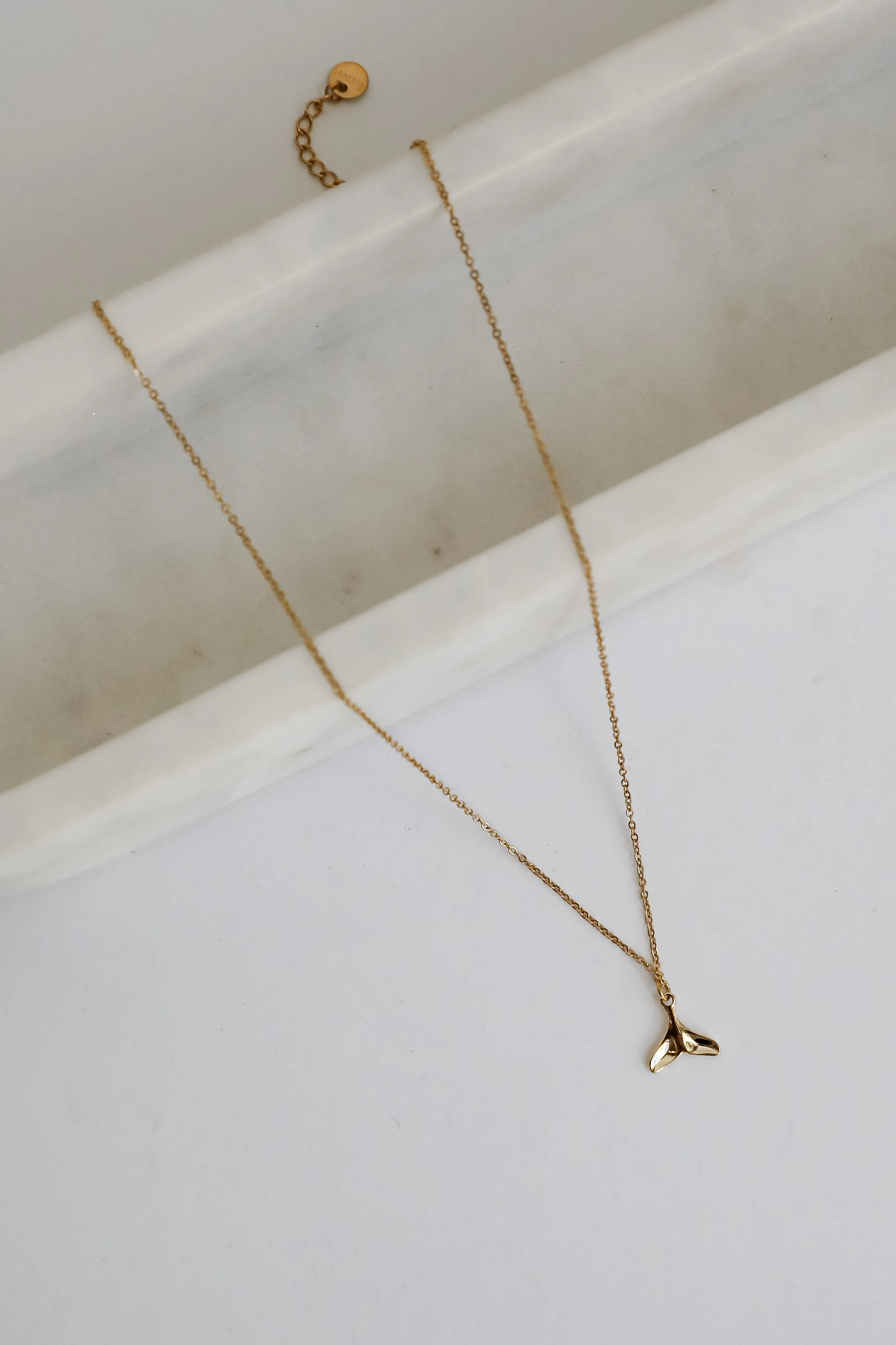 Leah Gold Tail Charm Necklace