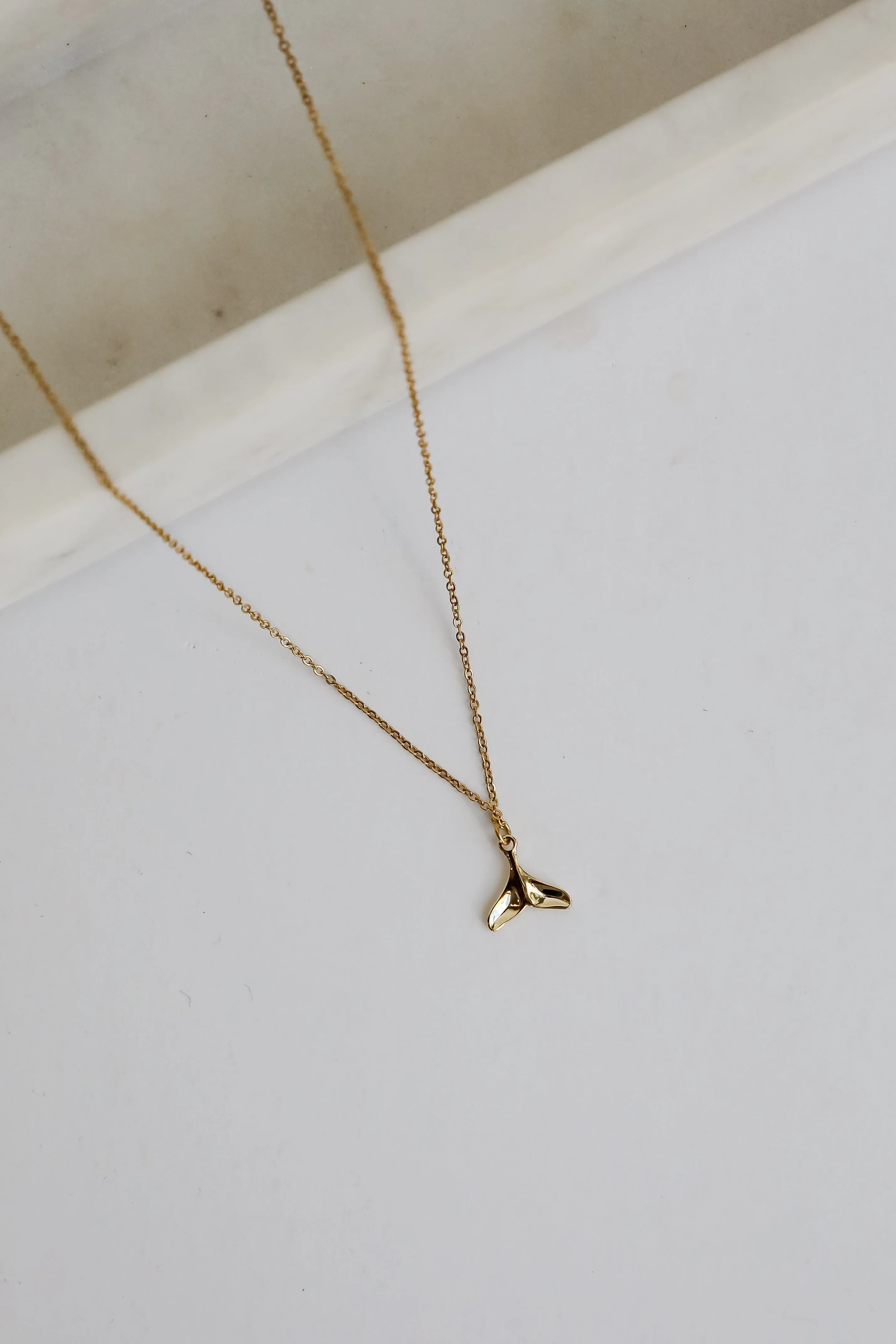 Leah Gold Tail Charm Necklace