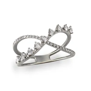 Liza Beth Diamond Gold Criss Cross Ring
