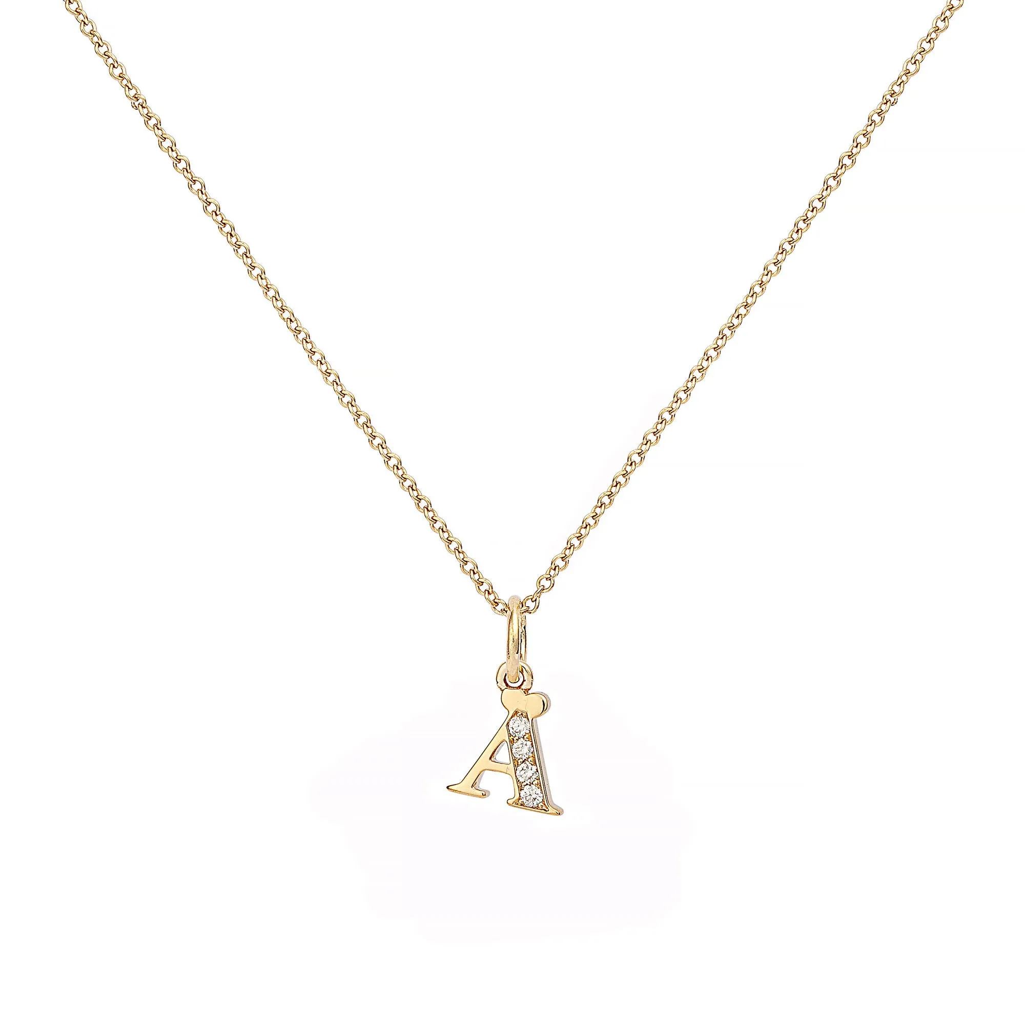 Love Letter ? 18K Gold Necklace w. Diamonds
