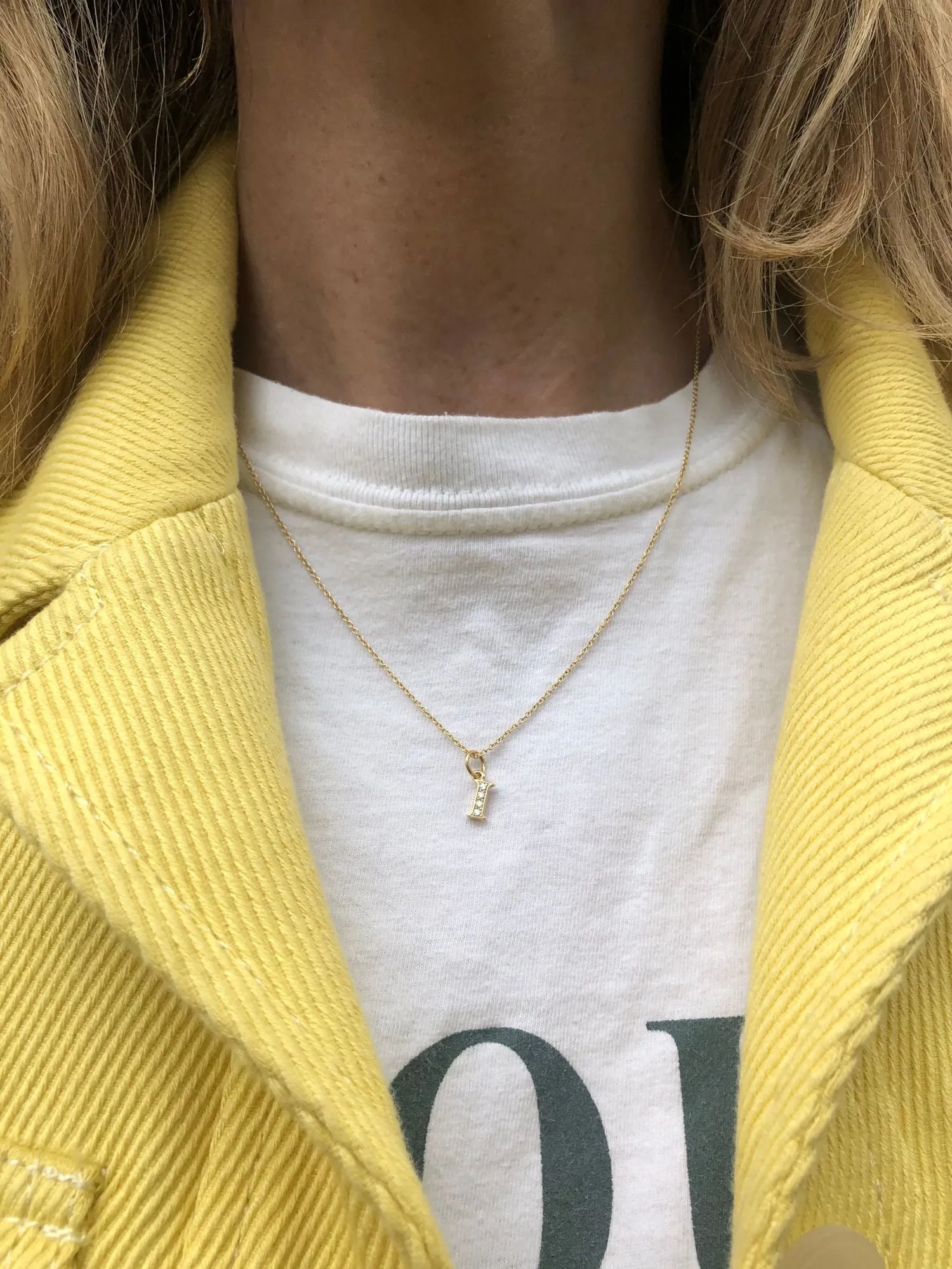 Love Letter ? 18K Gold Necklace w. Diamonds