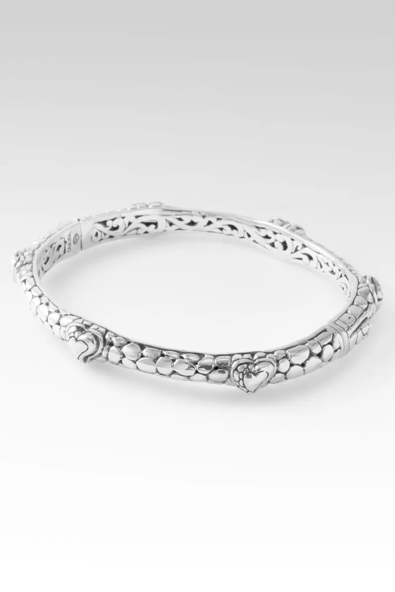 Love Never Fails Heart Bangle? in Watermark