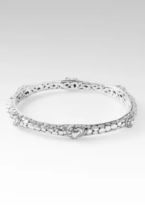 Love Never Fails Heart Bangle? in Watermark