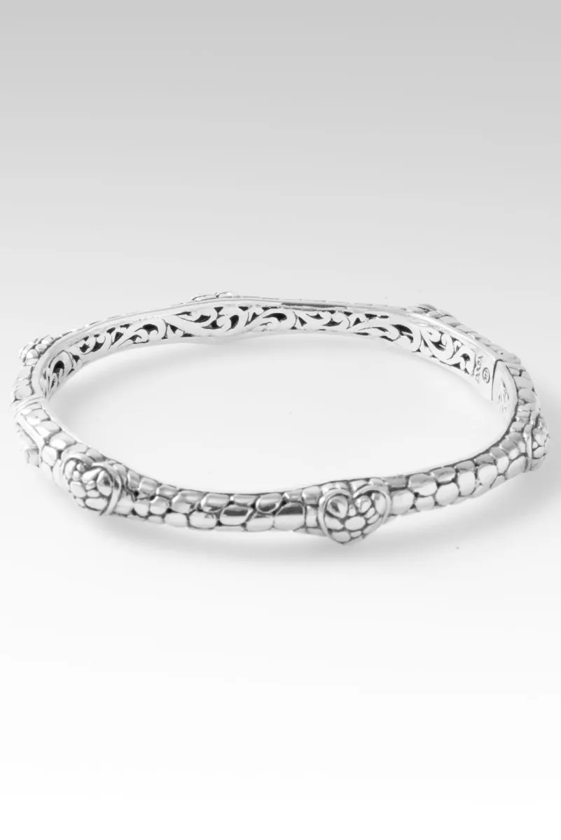 Love Never Fails Heart Bangle? in Watermark