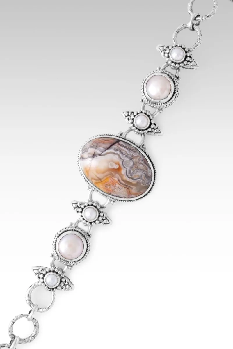 Loving Shepherd Bracelet II? in Crazy Lace Agate, Champagne Freshwater Pearl & Freshwater Pearl