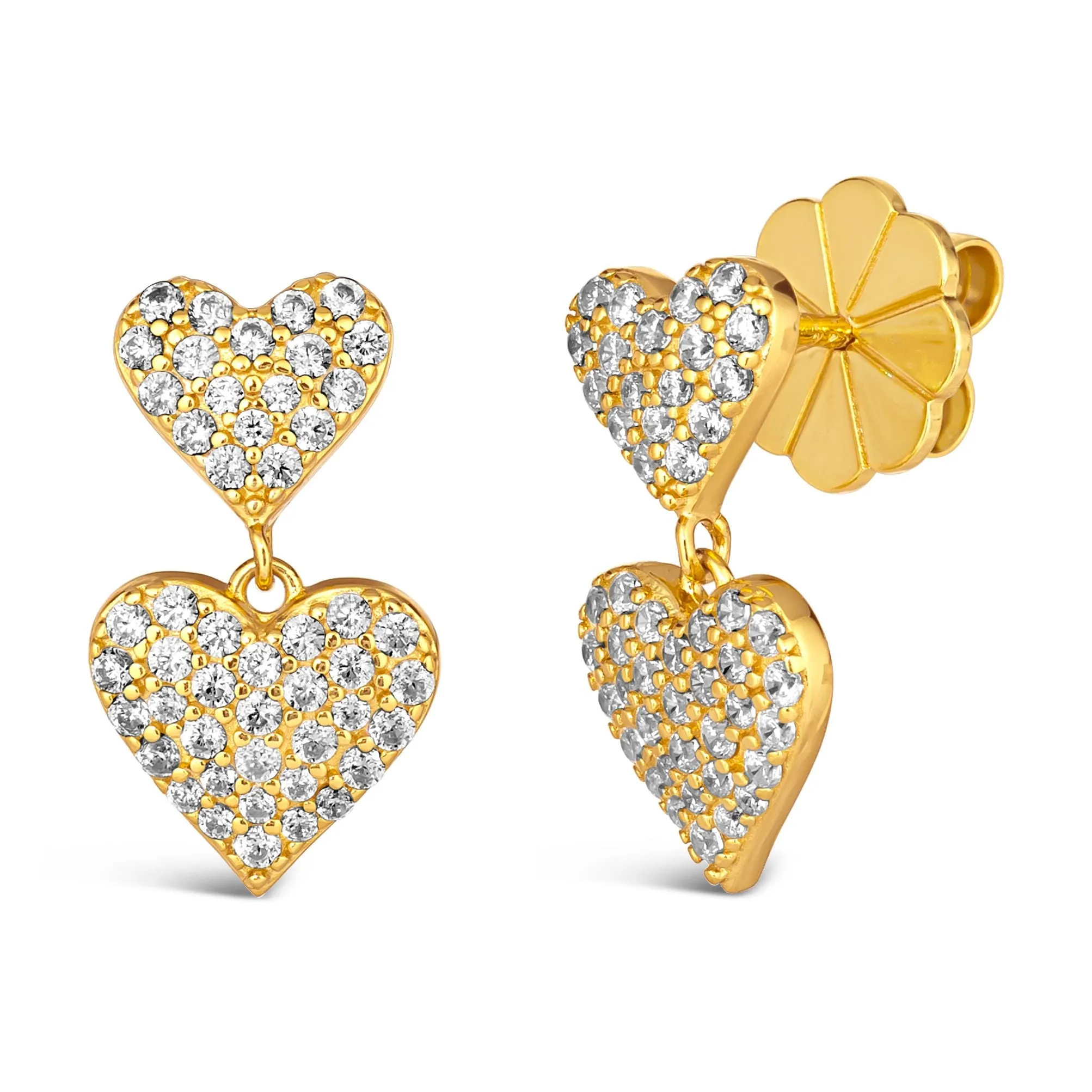Maria Barcelona Double Heart Earrings