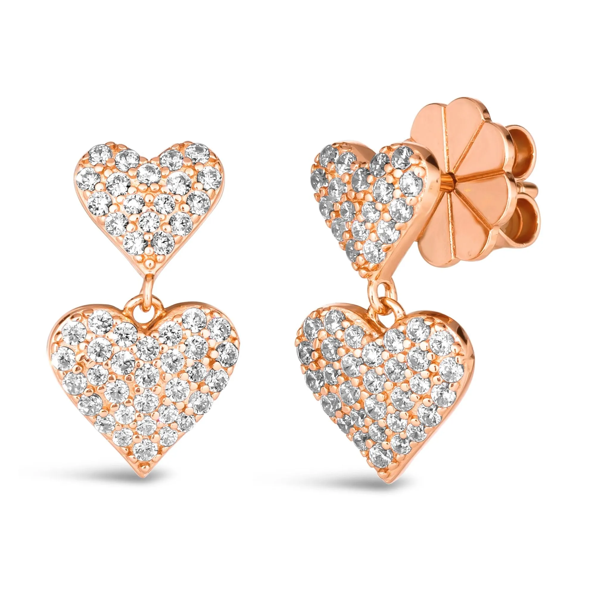Maria Barcelona Double Heart Earrings