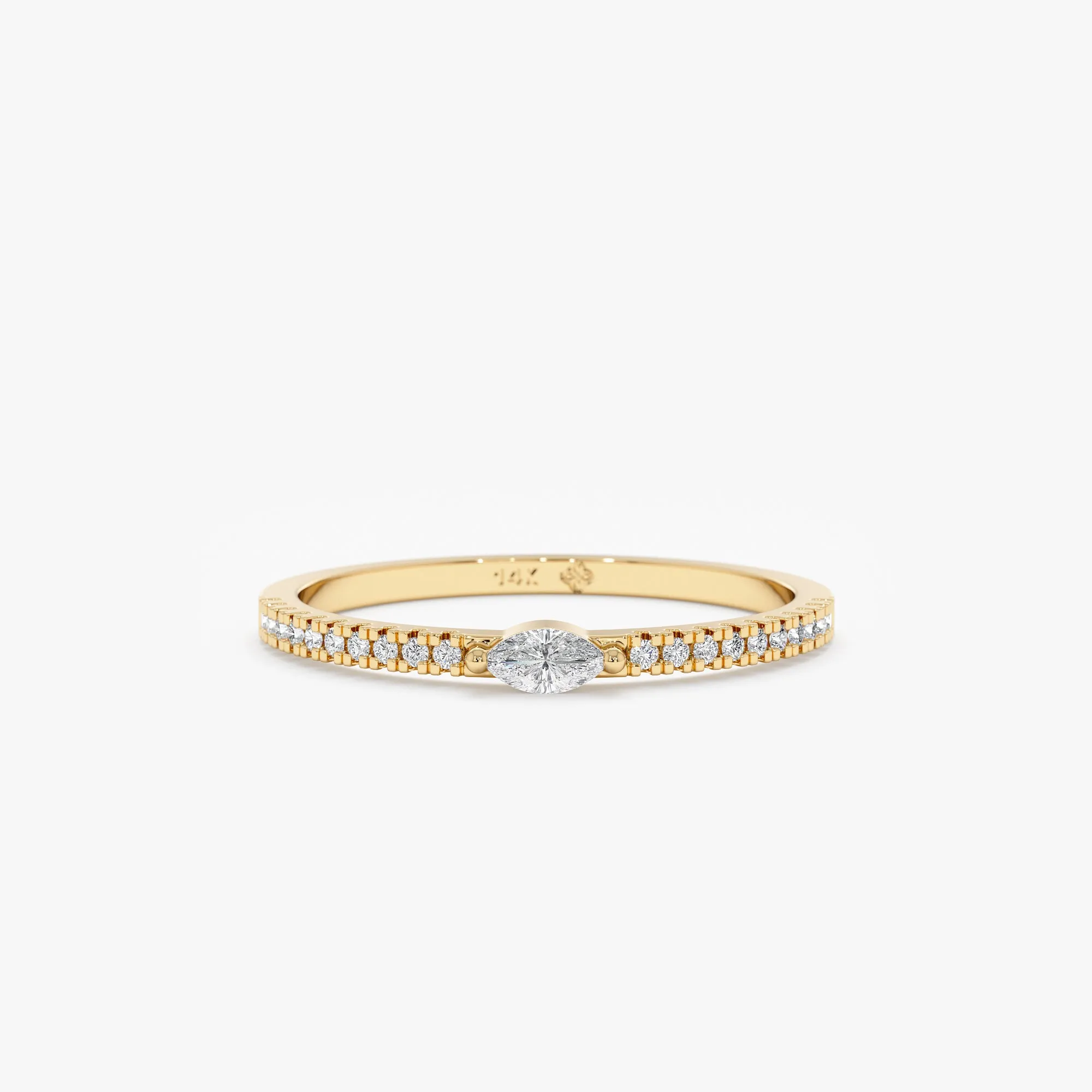 Marquise Diamond Half Eternity Ring, Marcia