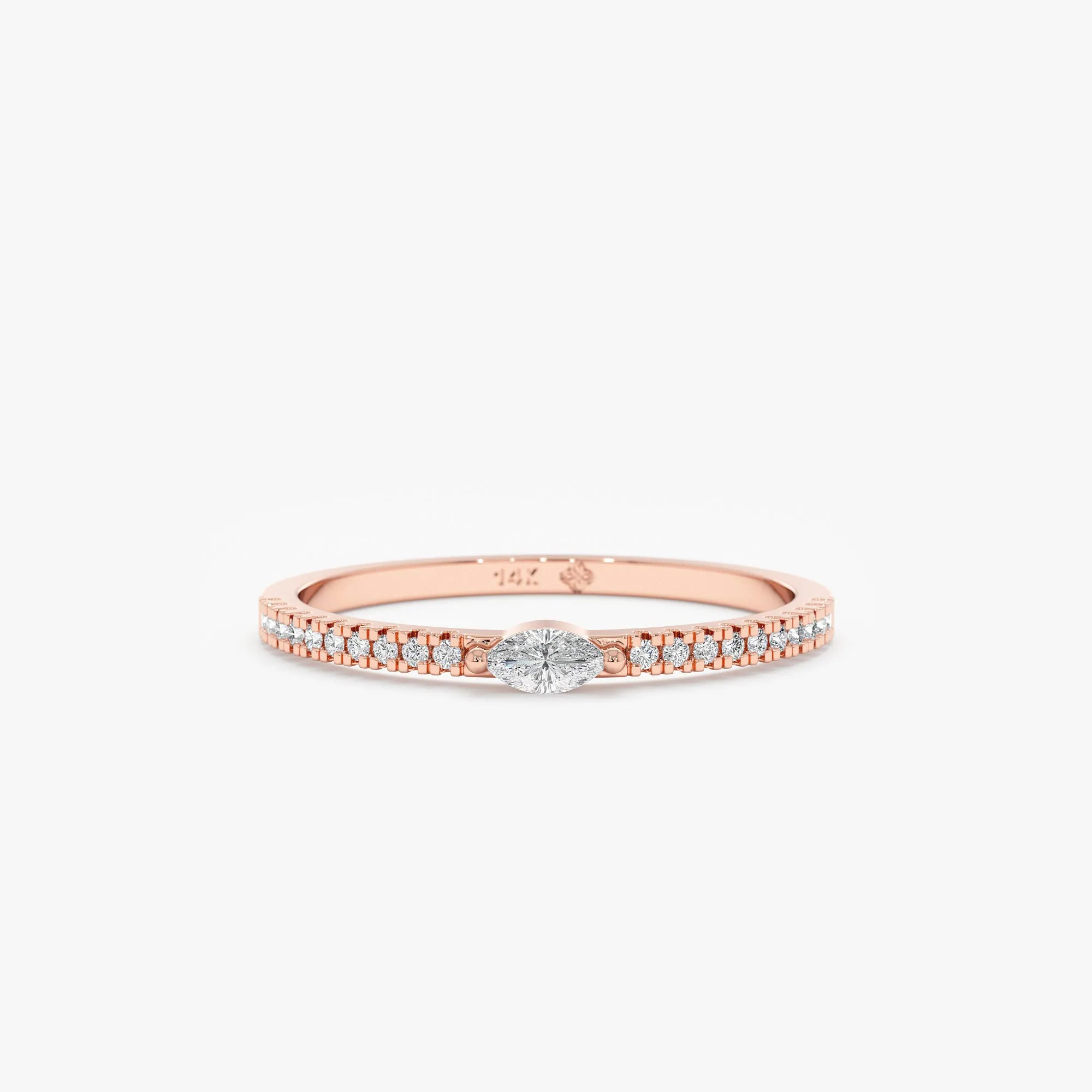 Marquise Diamond Half Eternity Ring, Marcia