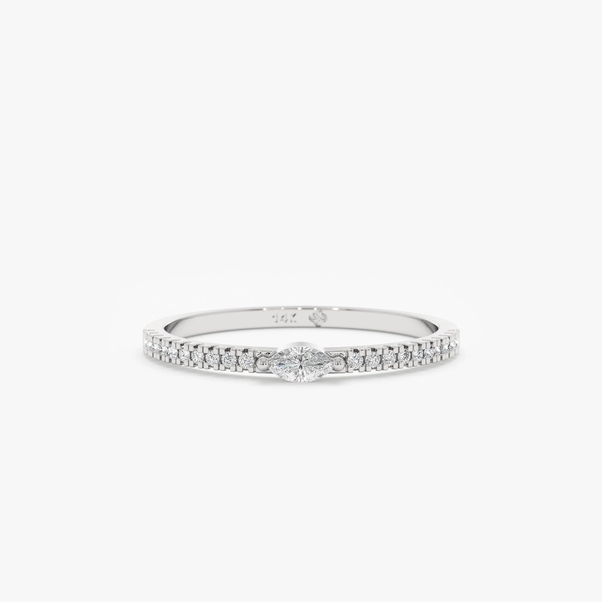 Marquise Diamond Half Eternity Ring, Marcia
