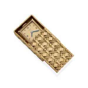 Mid-century Van Cleef & Arpels Paris 18K Gold "Drawer" Watch