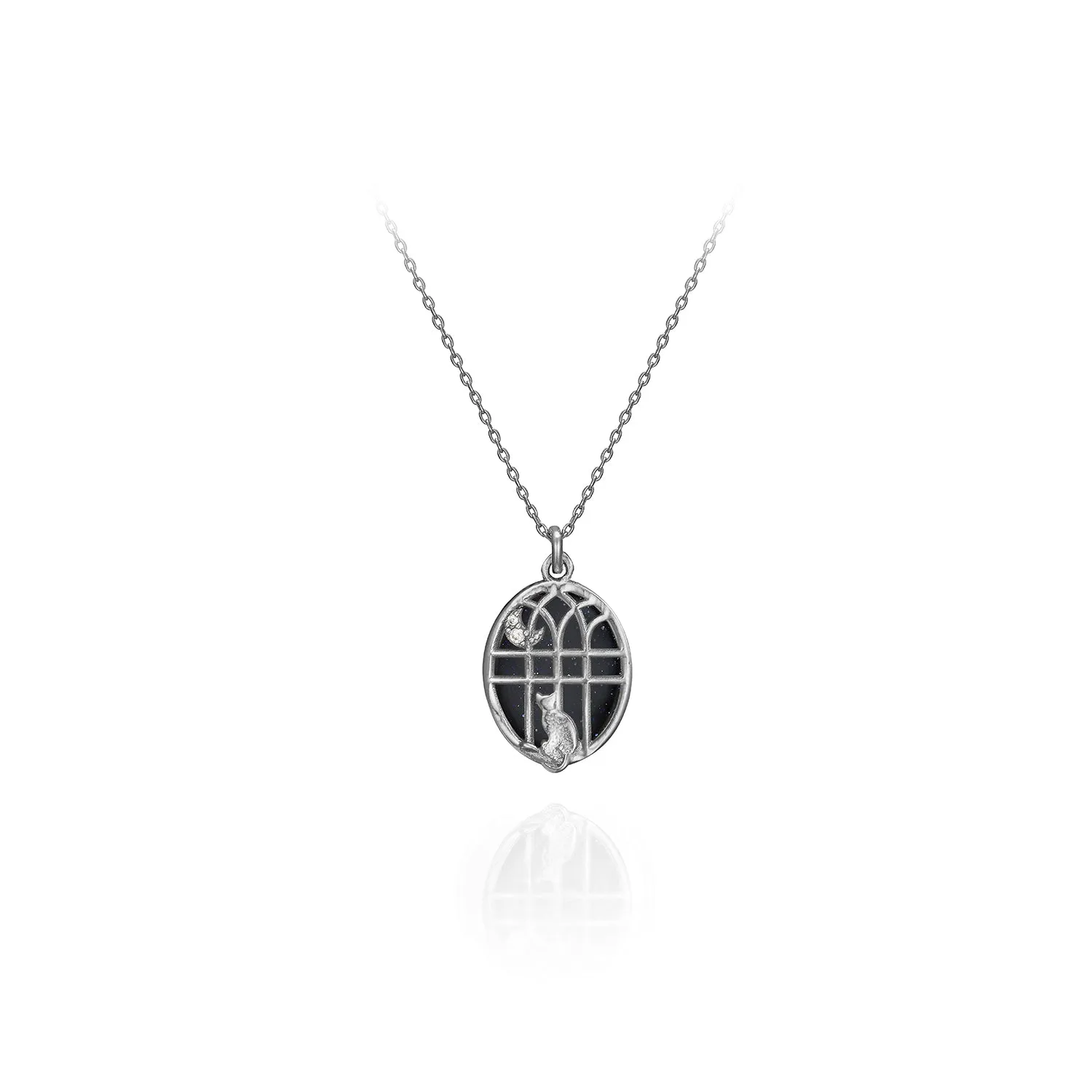 Moonlight Cat Necklace