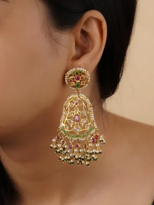 Multicolor Gold Plated Mishr Earrings - MR-E170M