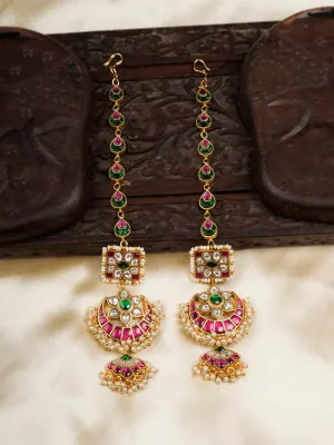 Multicolor Gold Plated Mishr Earrings - MR-E191M