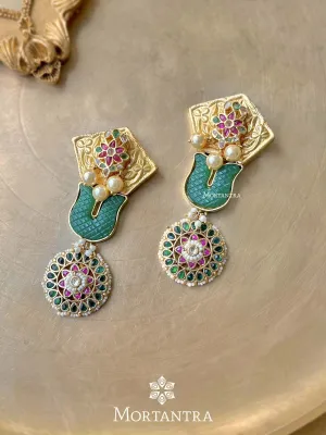 Multicolor Gold Plated Mishr Earrings - MR-E29M