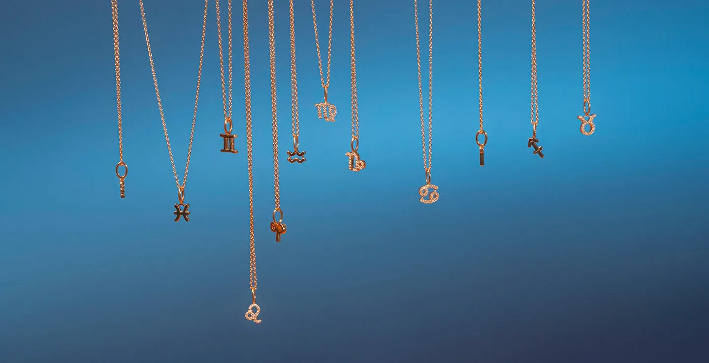 My Zodiac Pav?? Libra 18K Whitegold Pendant w. Diamonds