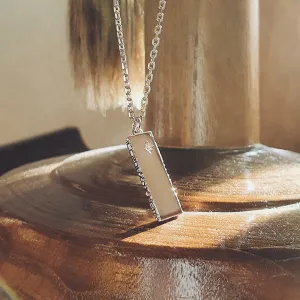 [NCT Renjun][925 silver] Hangul Pendant with Diamond Chain Necklace