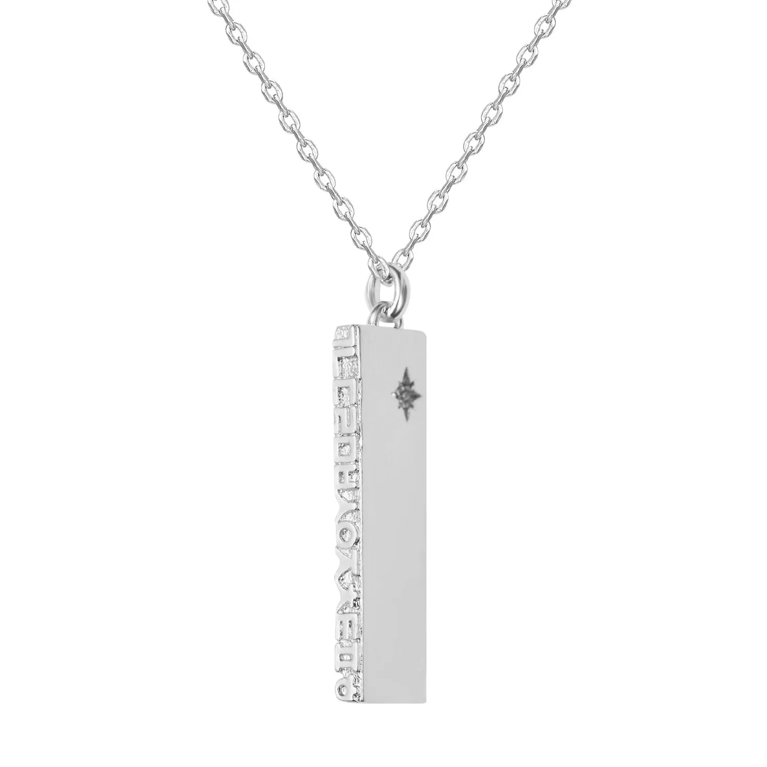 [NCT Renjun][925 silver] Hangul Pendant with Diamond Chain Necklace