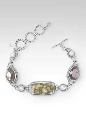 Out of the Wilderness Bracelet? in Rainforest Jasper, Abalone & Freshwater Pearl