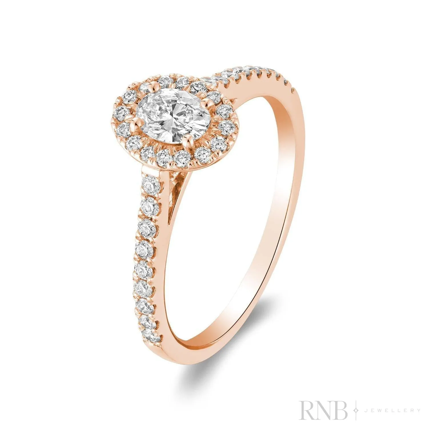 Oval Halo Diamond Engagement Ring