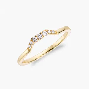 Pav Hex | Stacking Ring