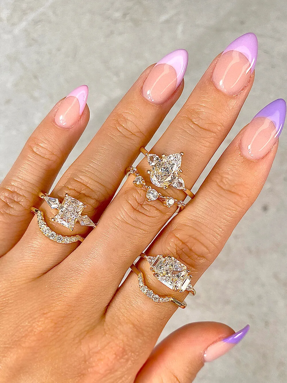 Pav Hex | Stacking Ring