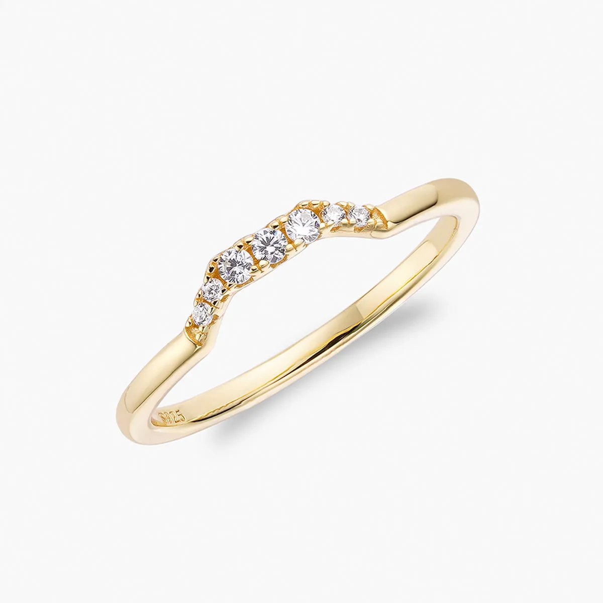 Pav Hex | Stacking Ring