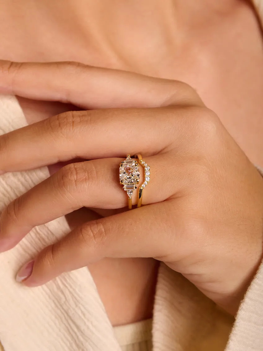 Pav Hex | Stacking Ring