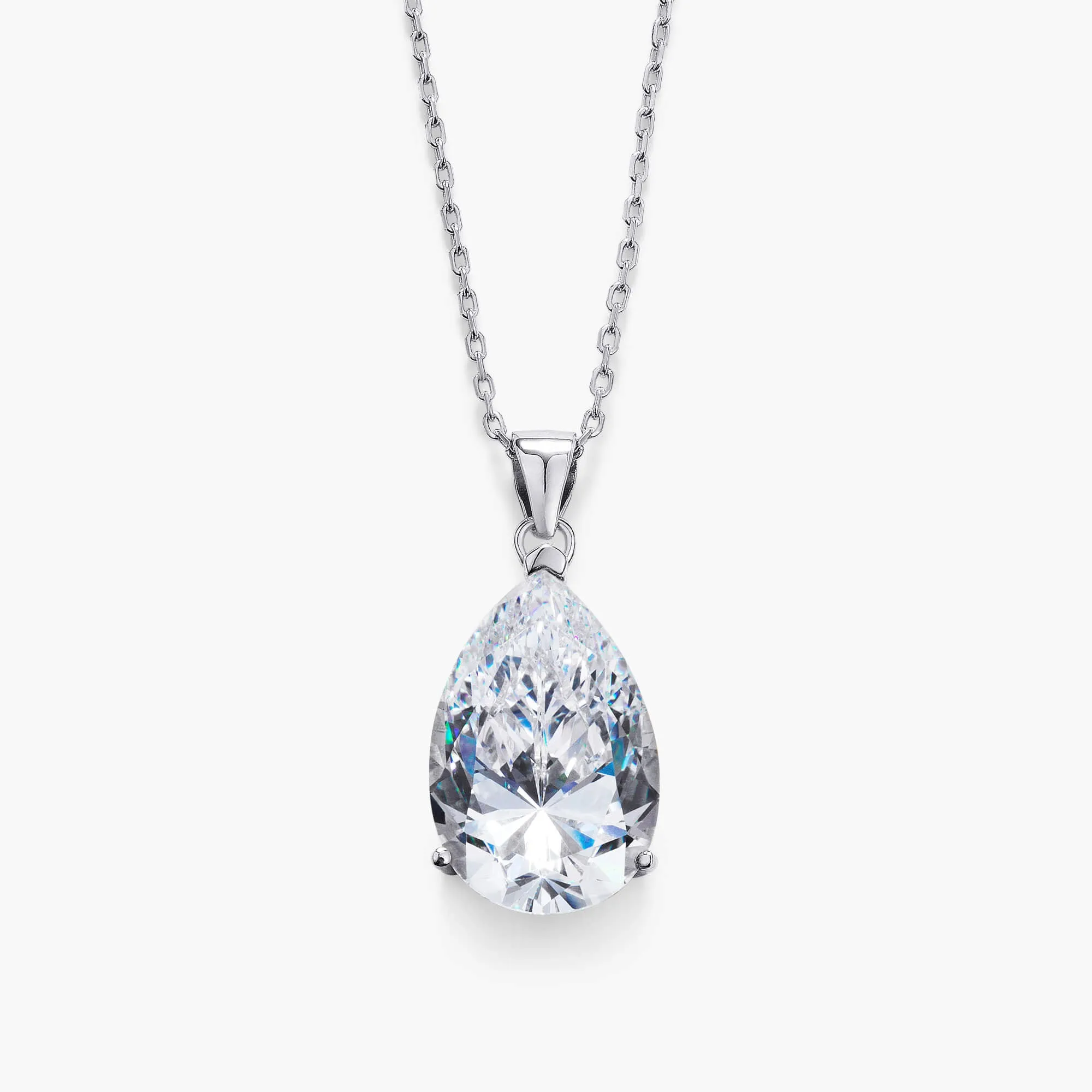 Pear-cut Pendant Necklace