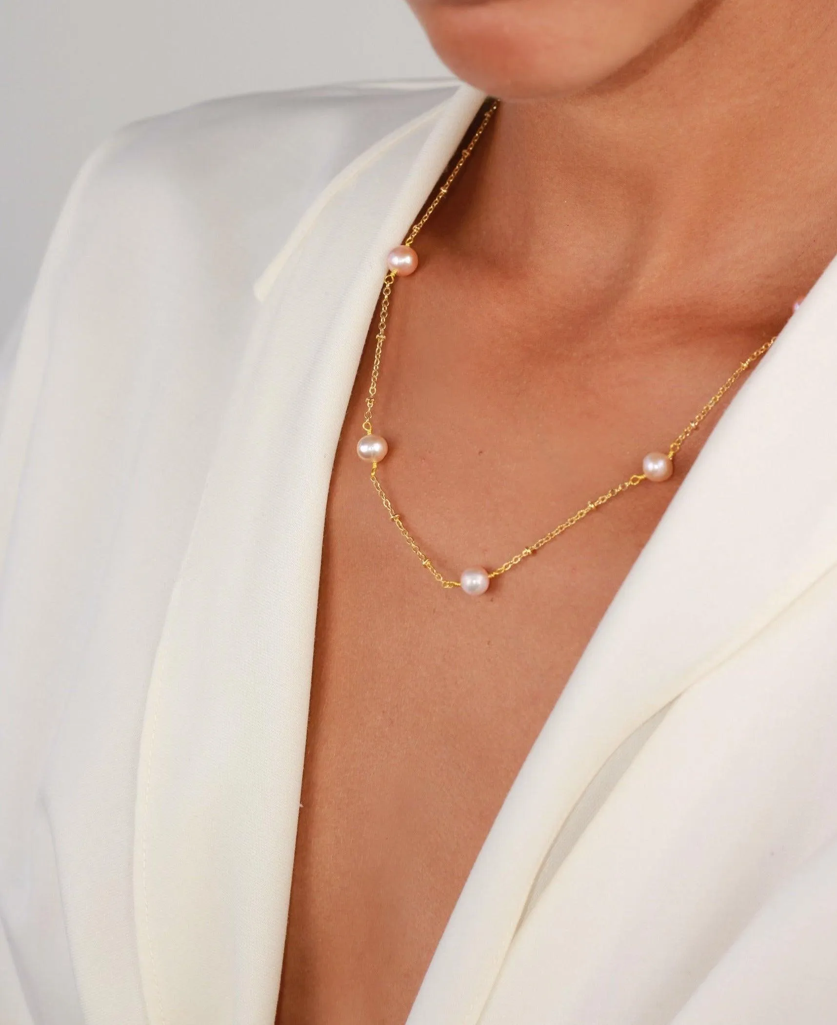 Pink Yumi Freshwater Pearl Necklace