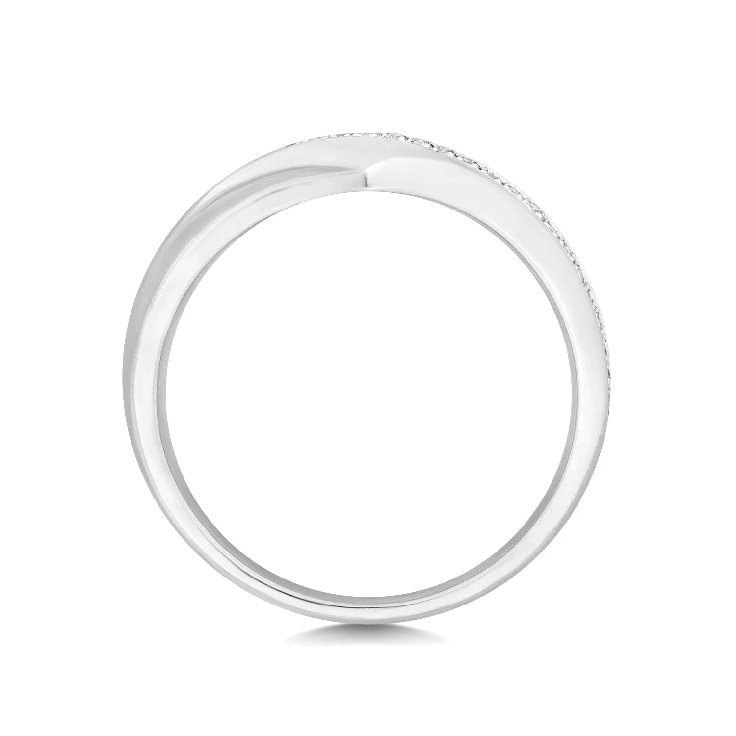 Platinum 0.09ct Diamond Crossover Eternity Ring