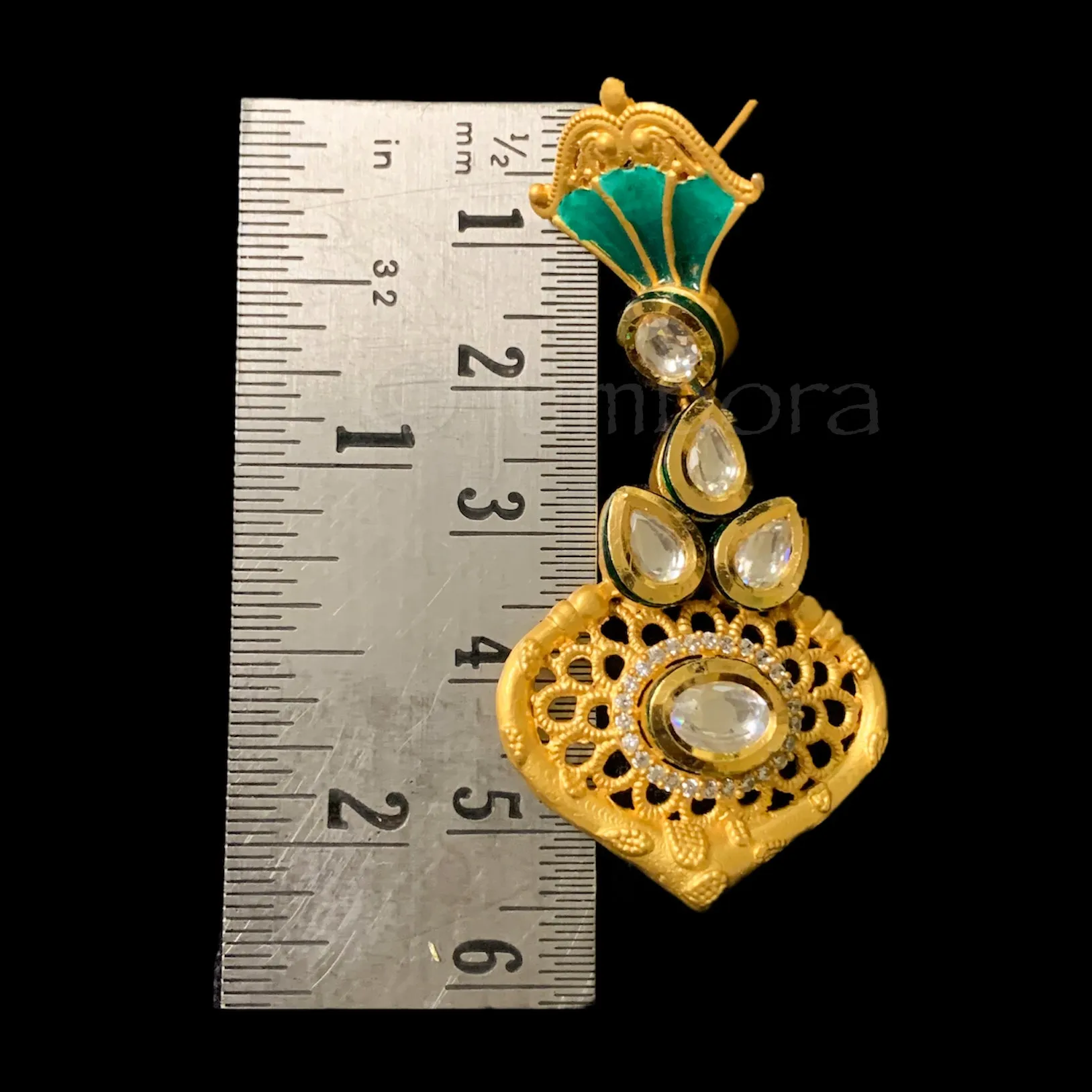 Premium Kundan Gold Alike Pendant Earring Necklace