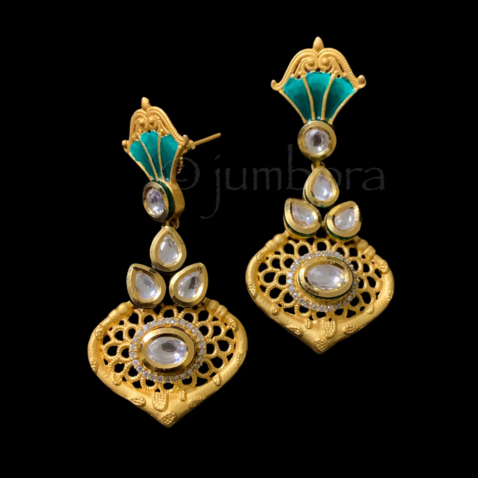 Premium Kundan Gold Alike Pendant Earring Necklace